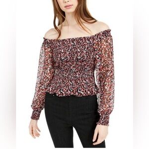 Bar III Smocked Off The Shoulder Blouse (*size S*)